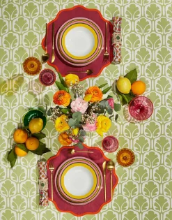 Soup Plates Set Of 2Rainbow Yellow in Porcelain