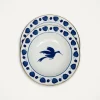 Soup Plates Set Of 2Wildbird Blue in Porcelain