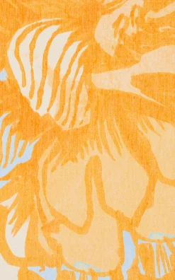 Square ScarfAnemone Orange in Cotton & Silk