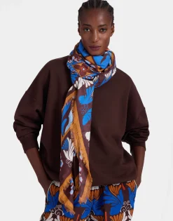 Square ScarfPalazzo Light Blue in Modal Silk