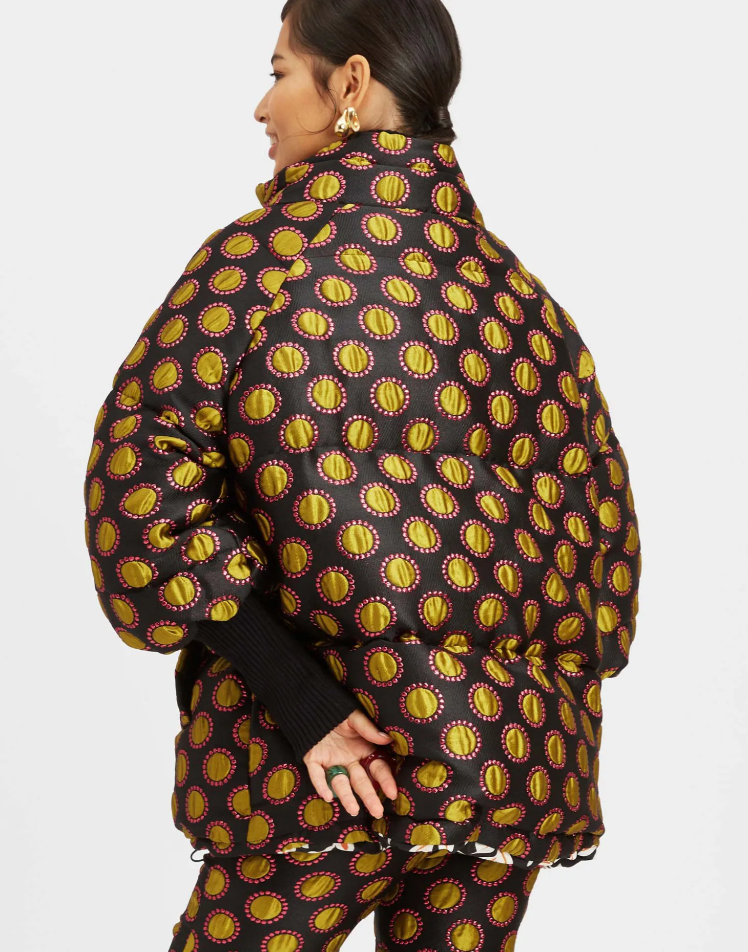 St. Moritz Reversible JacketWinter Sun Black in Jacquard