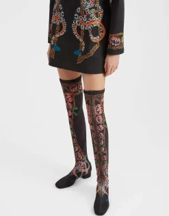 Stretch BootsEve Black in Elastic Lycra