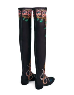 Stretch BootsEve Black in Elastic Lycra