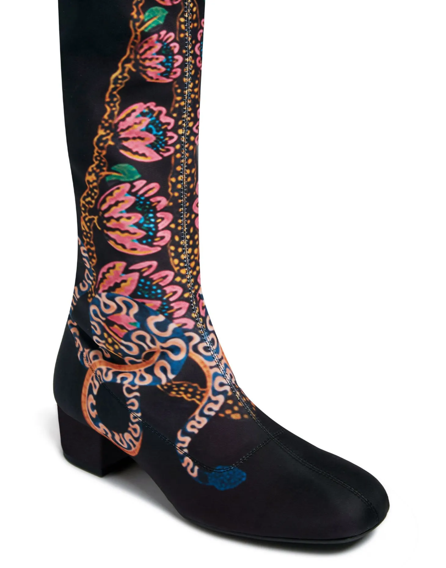 Stretch BootsEve Black in Elastic Lycra