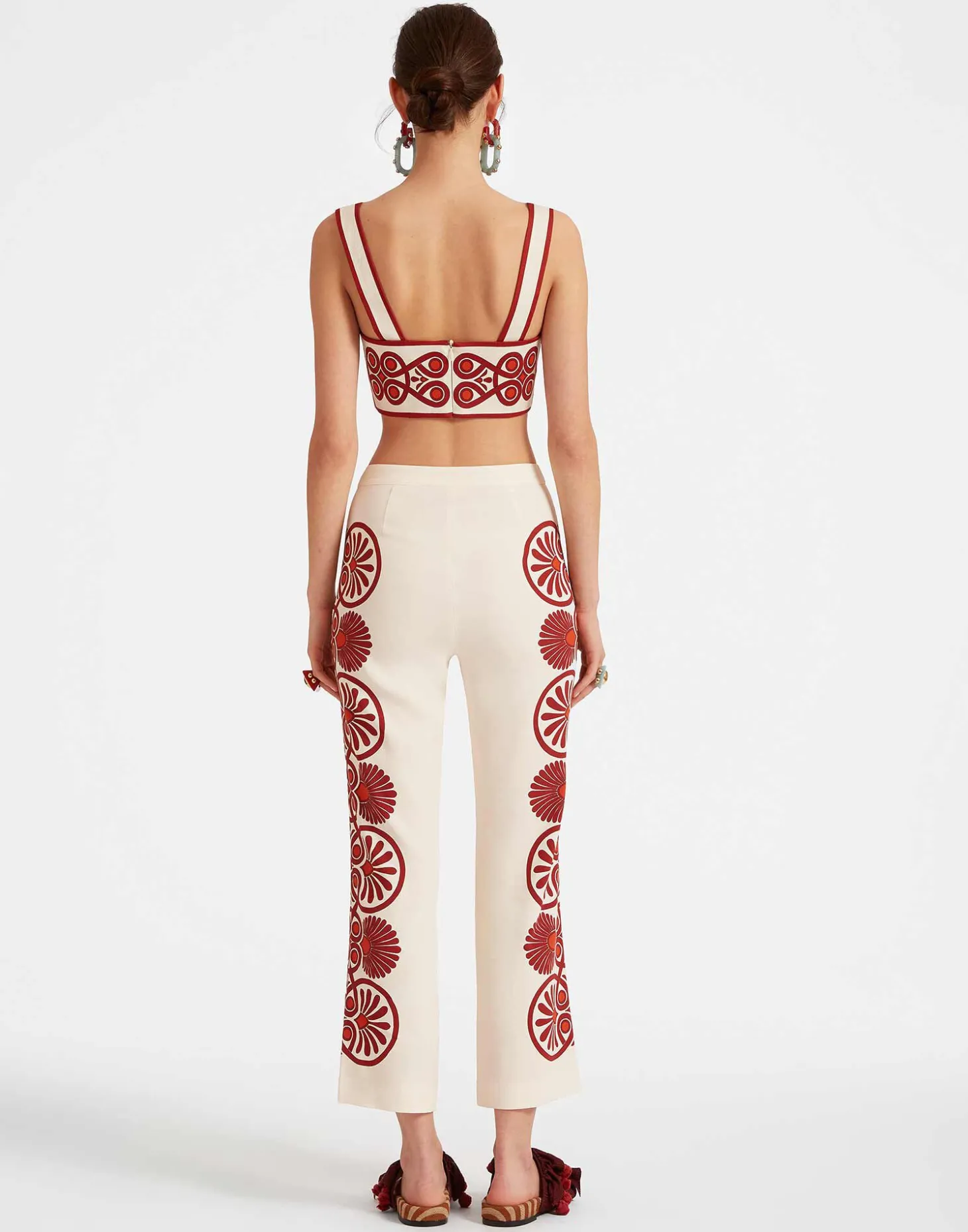 Stretch PantsMedallion Placée Cream in Envers Satin