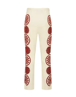 Stretch PantsMedallion Placée Cream in Envers Satin