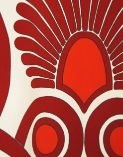 Stretch TunicMedallion Plac&eacute;e Cream in Envers Satin