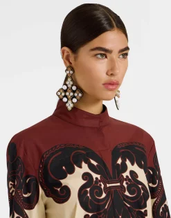 Sundowner DressCorsini Plac&eacute;e Cream in Cotton Poplin