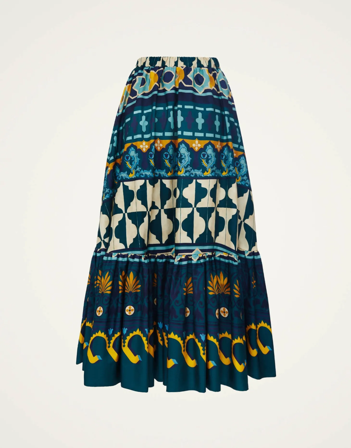 Sunset SkirtCasareale Placèe Emerald in Summer Poplin