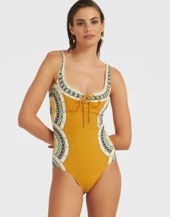 Sunset Suit SleevelessMudejar Plac&eacute;e Marigold in Supreme Lycra