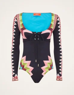 Sunset SuitSunset Navy Placée in Lycra