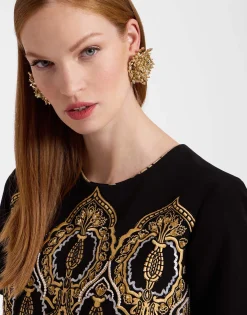 Super Mini Swing DressSolid Black in Techno Cady