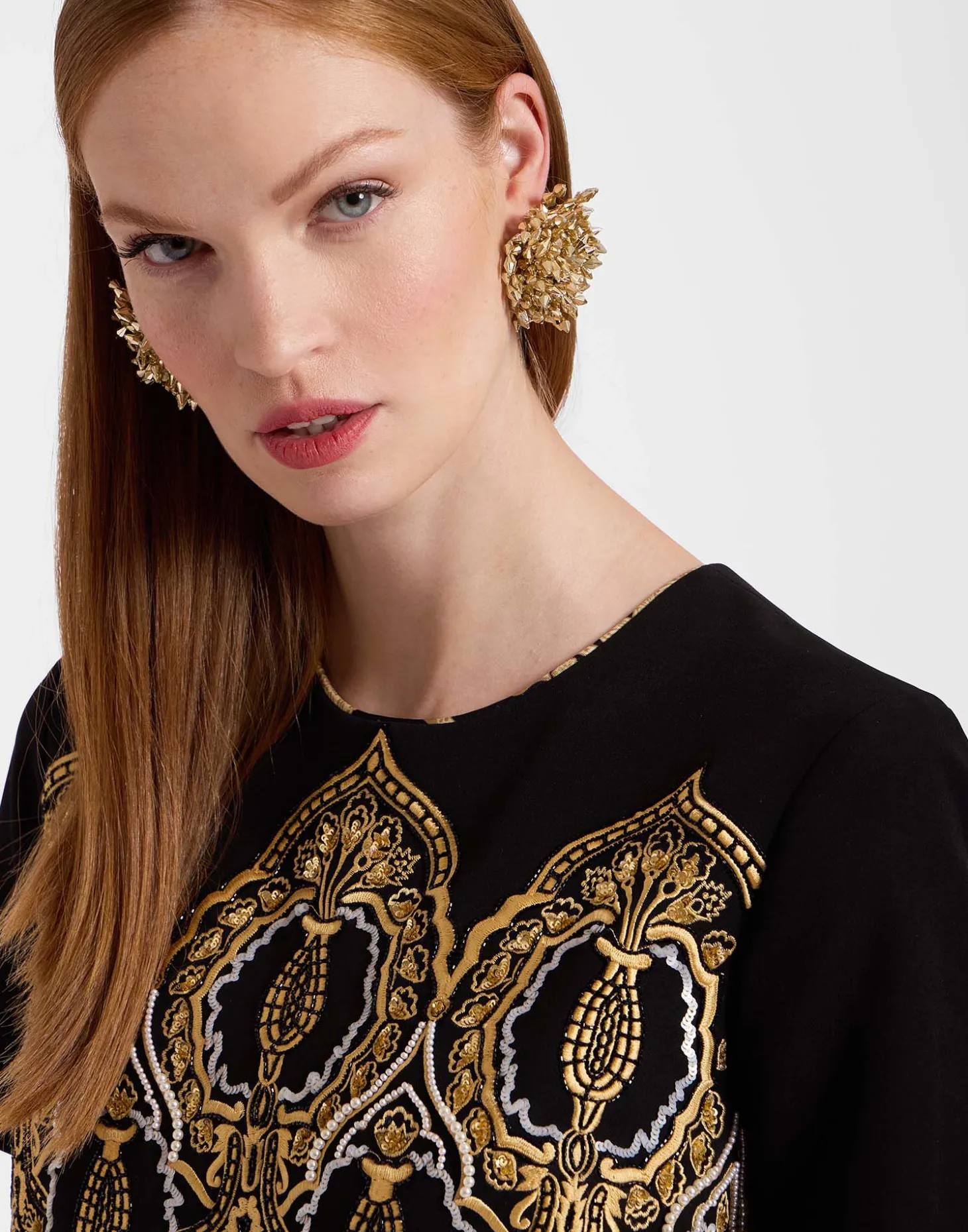 Super Mini Swing DressSolid Black in Techno Cady