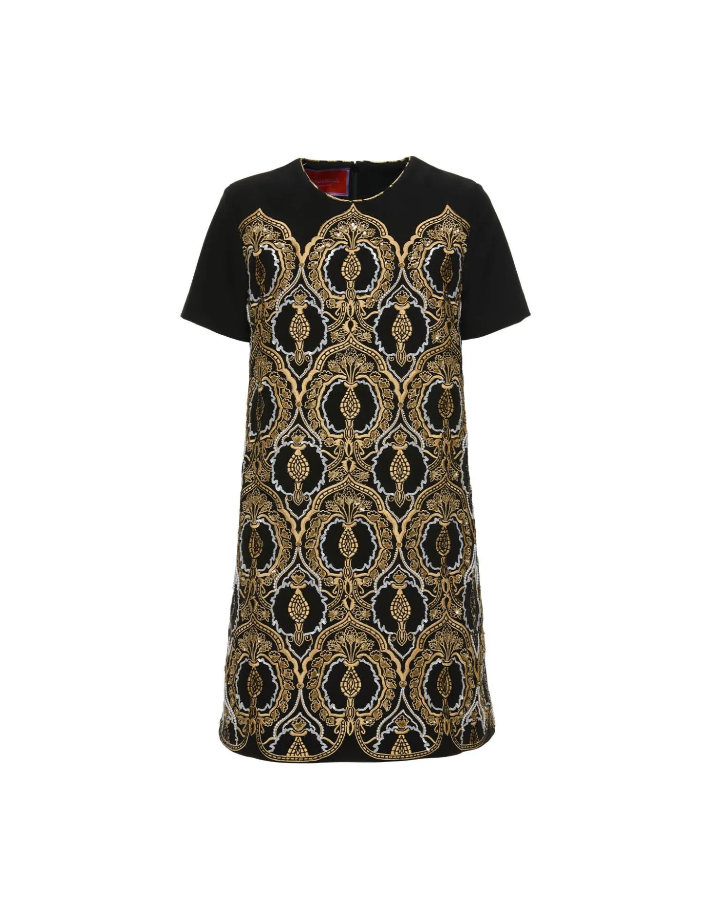 Super Mini Swing DressSolid Black in Techno Cady