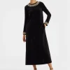 Super Swing DressSolid Black in Light Velvet