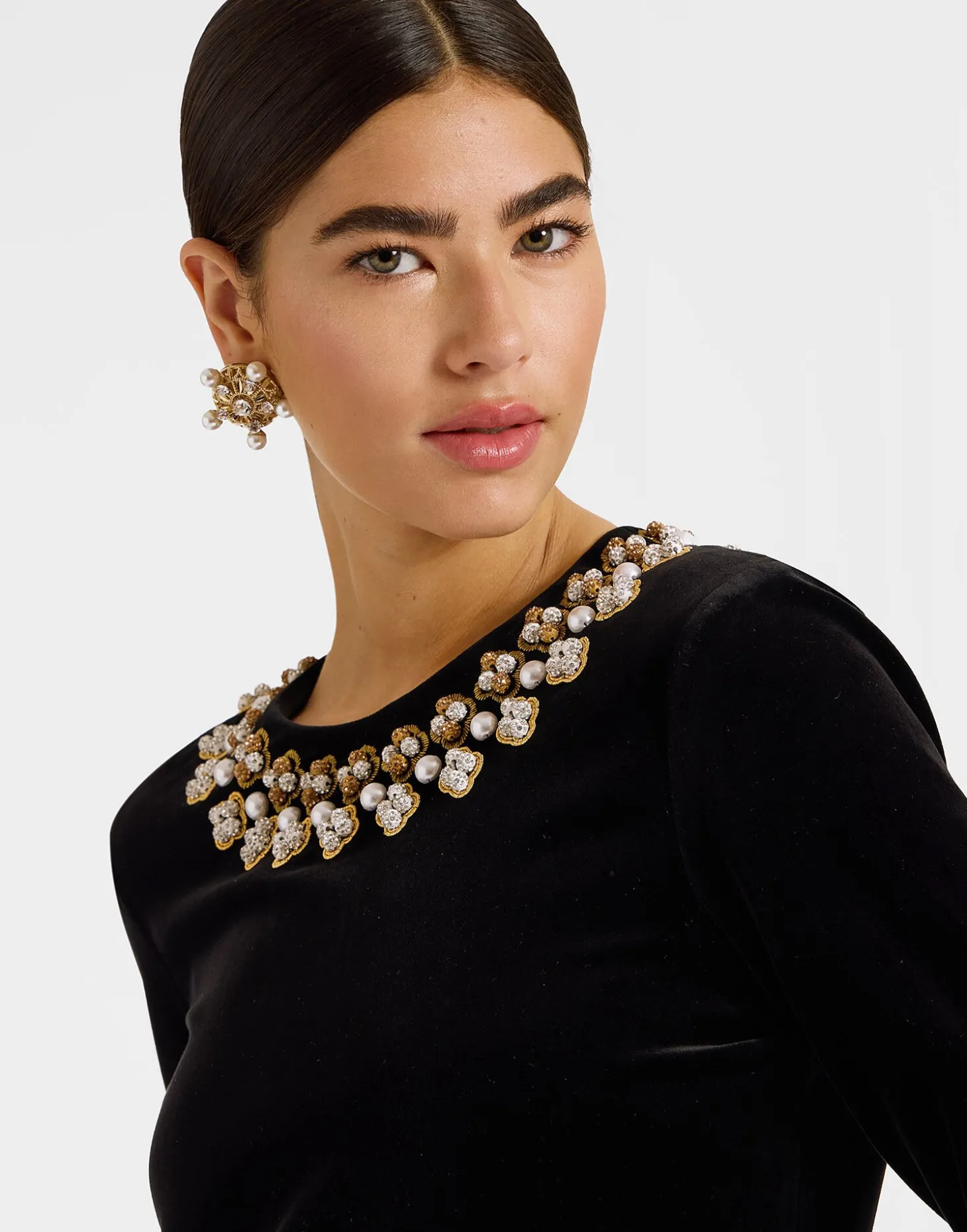 Super Swing DressSolid Black in Light Velvet