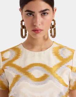 Super Swing DressTackle Gold in Jacquard