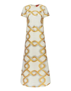 Super Swing DressTackle Gold in Jacquard