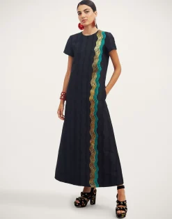 Super Swing DressThe Nile Black in Jacquard