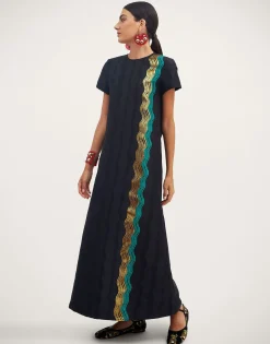 Super Swing DressThe Nile Black in Jacquard