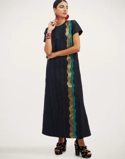 Super Swing DressThe Nile Black in Jacquard