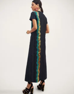 Super Swing DressThe Nile Black in Jacquard