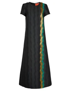Super Swing DressThe Nile Black in Jacquard