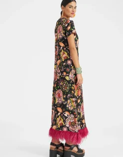 Swing Dress (With Feathers)Eden in Twill Silk