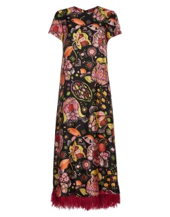 Swing Dress (With Feathers)Eden in Twill Silk