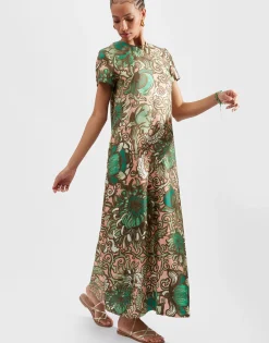 Swing DressAnemone Pink in Twill Silk