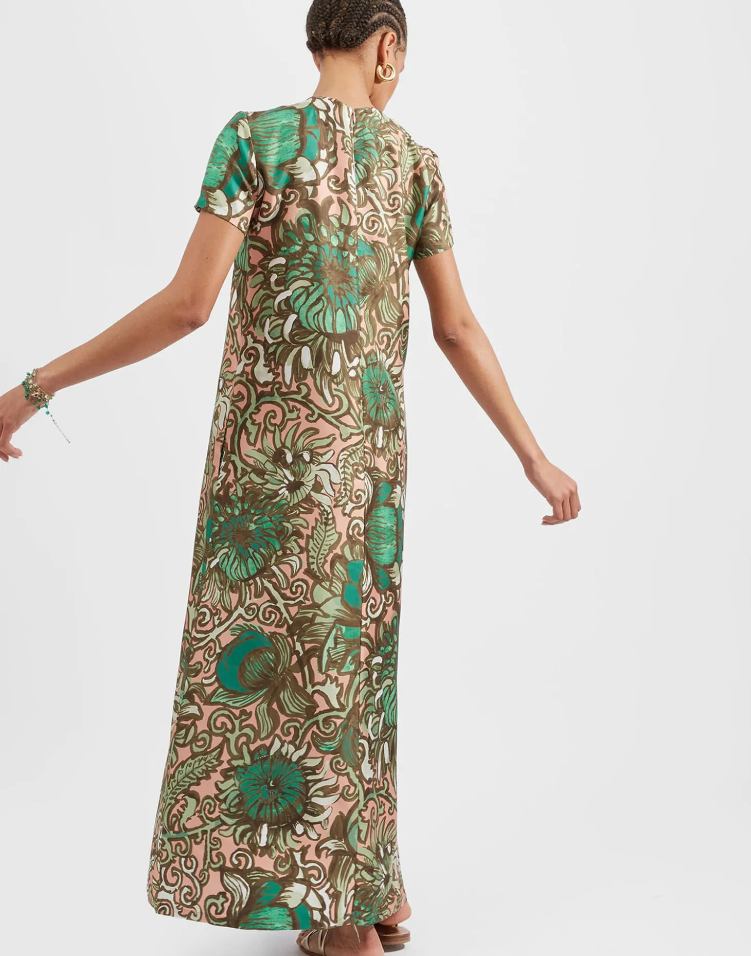 Swing DressAnemone Pink in Twill Silk