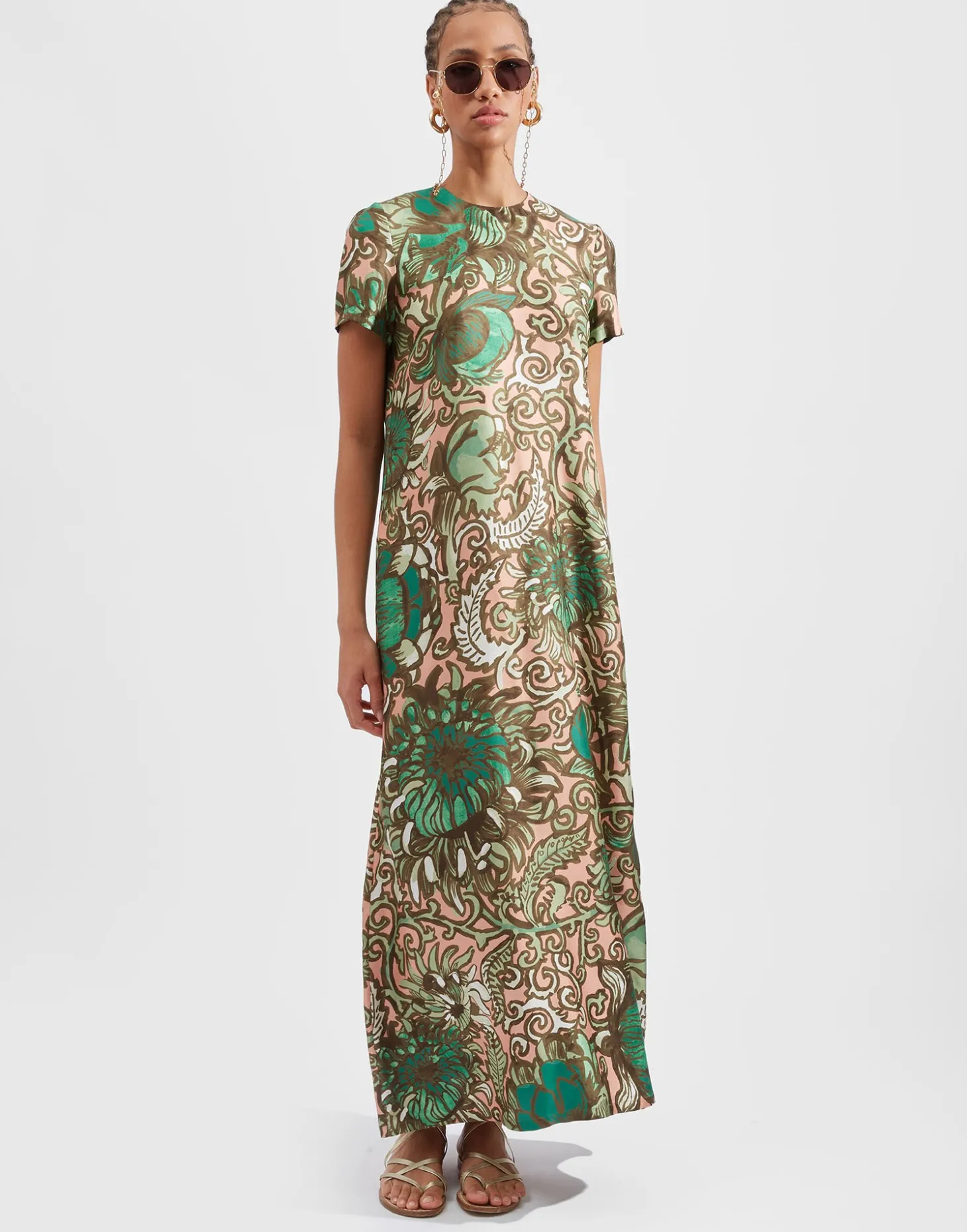 Swing DressAnemone Pink in Twill Silk