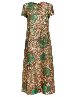 Swing DressAnemone Pink in Twill Silk