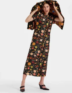 Swing DressBotticelli Black in Silk Twill