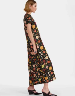 Swing DressBotticelli Black in Silk Twill