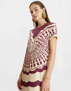 Swing DressFans Plac&eacute;e Purple in Silk Twill