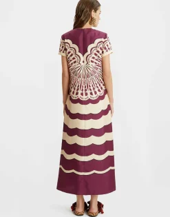 Swing DressFans Plac&eacute;e Purple in Silk Twill