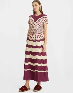 Swing DressFans Plac&eacute;e Purple in Silk Twill