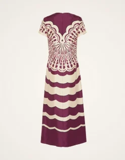 Swing DressFans Plac&eacute;e Purple in Silk Twill