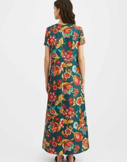 Swing DressHottie Emerald in Silk Twill