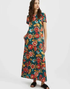 Swing DressHottie Emerald in Silk Twill