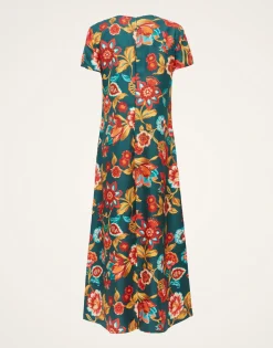 Swing DressHottie Emerald in Silk Twill