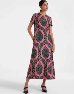 Swing DressOltrarno Pink in Silk Twill