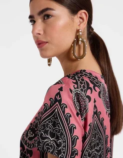 Swing DressOltrarno Pink in Silk Twill