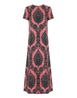 Swing DressOltrarno Pink in Silk Twill