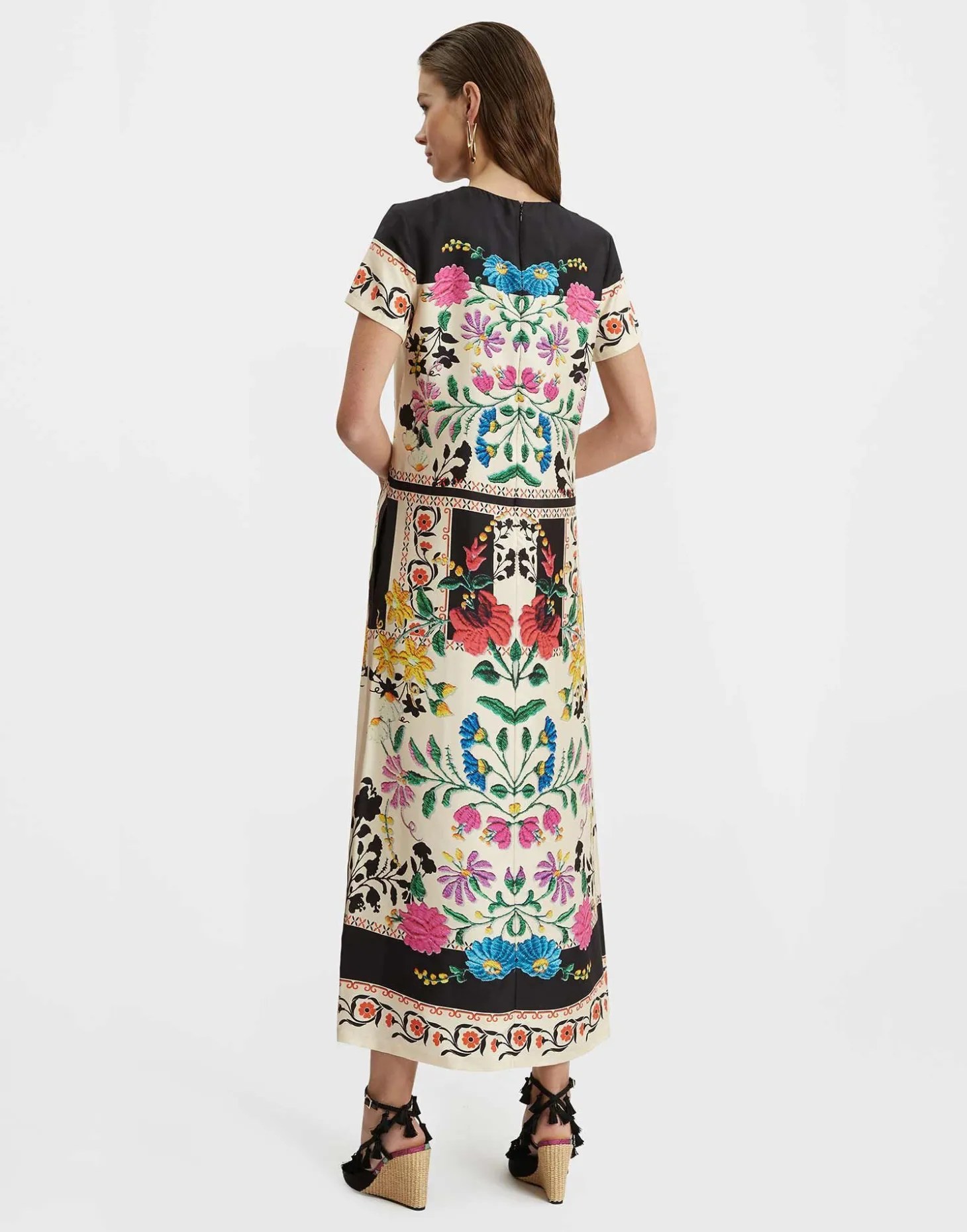 Swing DressPlaza Placée Ivory in Silk Twill