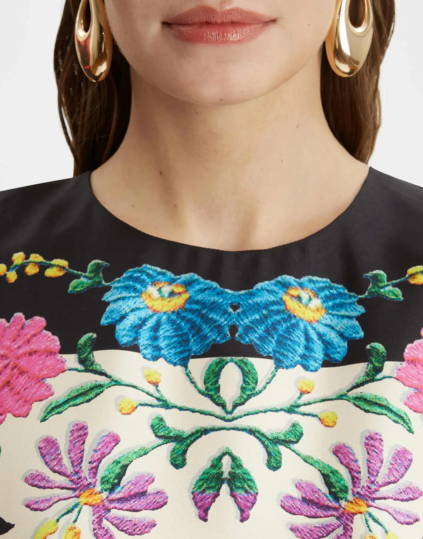 Swing DressPlaza Placée Ivory in Silk Twill