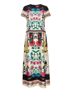 Swing DressPlaza Placée Ivory in Silk Twill