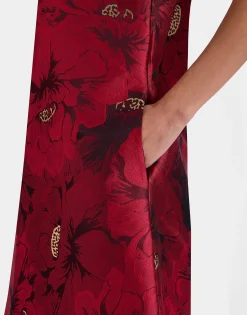 Swing DressRuby Red in Jacquard