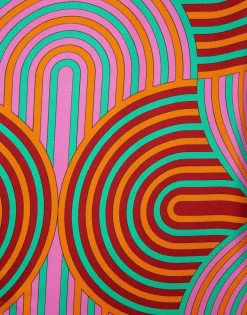 Swing DressSlinky Rosso in Silk Twill